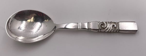 Georg Jensen Sterling Silver Salad Set in Scroll Pattern