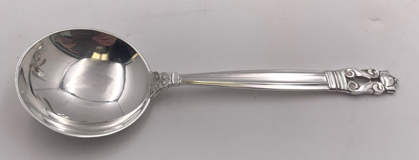 Georg Jensen 52-Piece Sterling Silver Flatware Set in Acorn Pattern