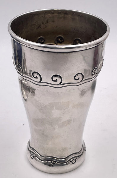 Danish Silver Vase in Mid-Century Modern Style