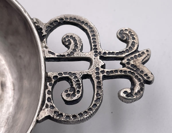 Spanish Silver Tastevin Wine Taster with Profile of Kind Charles IV