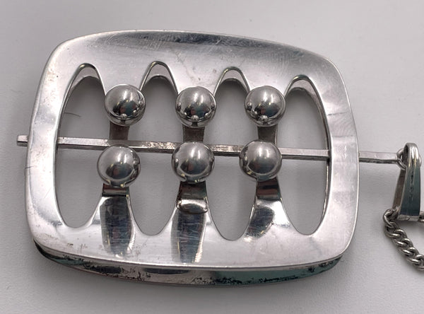 Sterling Silver Pendant on Chain in Modern Style