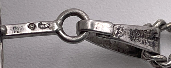 Sterling Silver Pendant on Chain in Modern Style