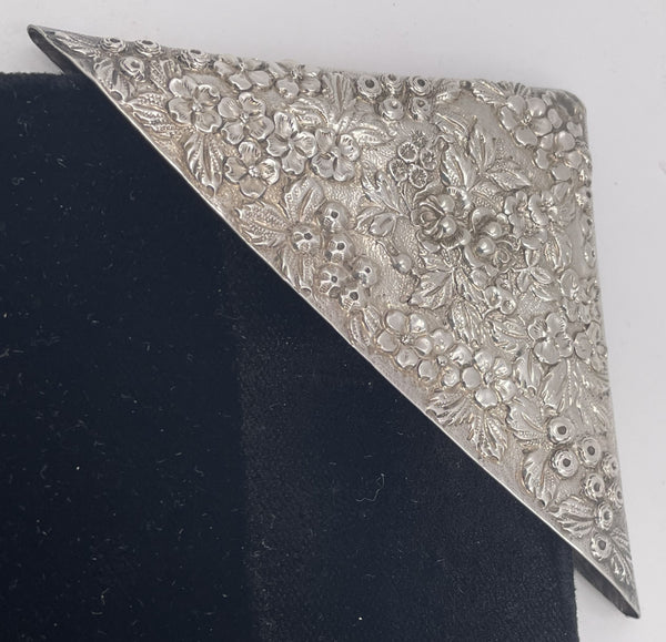 Jenkins & Jenkins Set of 4 Sterling Silver Repousse Blotter Corners