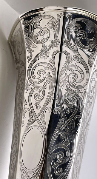 Gorham Tall Sterling Silver Vase from Late 19th Century