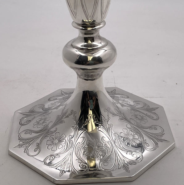 Gorham Tall Sterling Silver Vase from Late 19th Century
