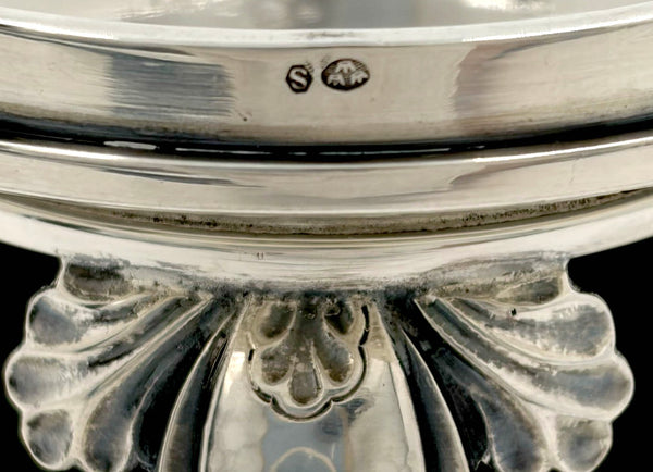Pair of Georg Jensen by G. Albertus Sterling Silver Footed Bowls in Pattern #755