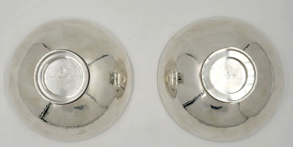 Pair of Georg Jensen by G. Albertus Sterling Silver Footed Bowls in Pattern #755