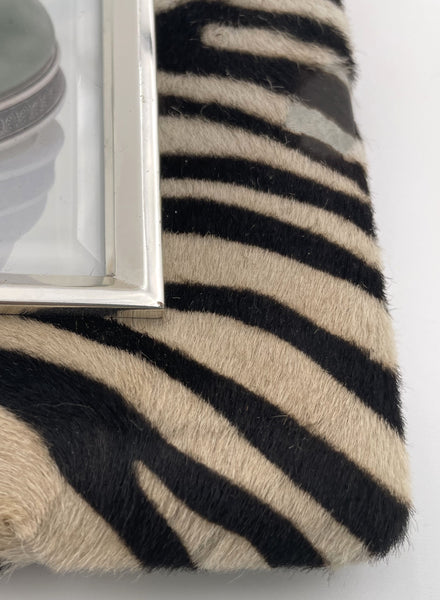 Del Conte Zebra & Sterling Silver Italian Picture Frame New in Box