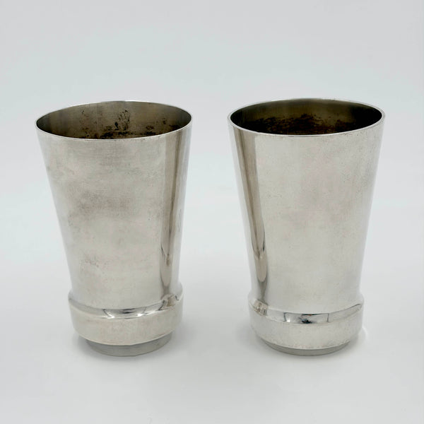 Pair of Danish Silver Vases from Early 20th Century