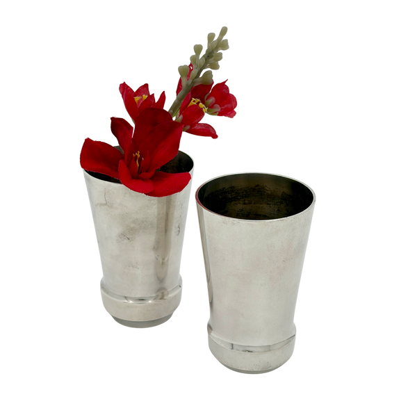 Pair of Danish Silver Vases from Early 20th Century