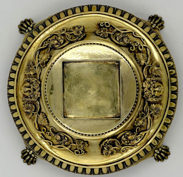 Paul Crespin 1810 Georgian Gilt Sterling Silver & Crystal Centerpiece
