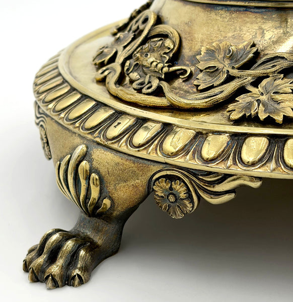Paul Crespin 1810 Georgian Gilt Sterling Silver & Crystal Centerpiece