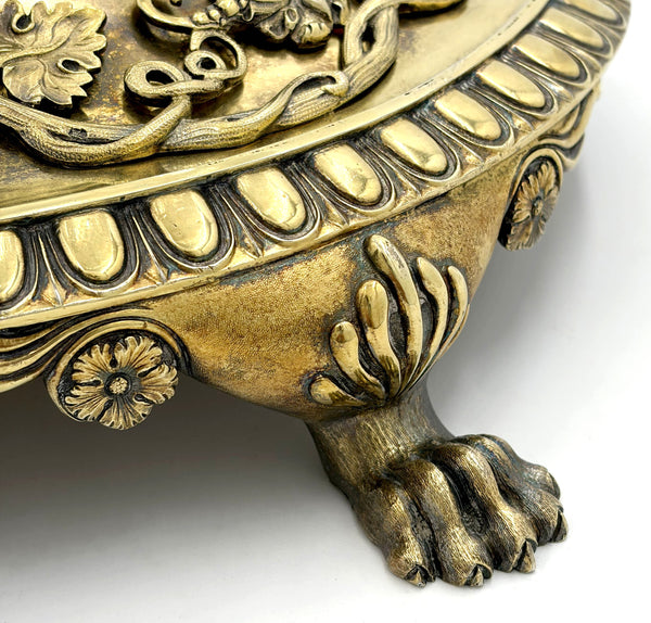 Paul Crespin 1810 Georgian Gilt Sterling Silver & Crystal Centerpiece