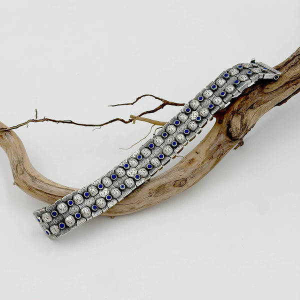 Sterling Silver & Lapis Lazuli Bracelet