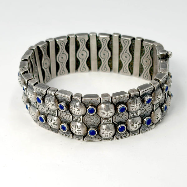 Sterling Silver & Lapis Lazuli Bracelet