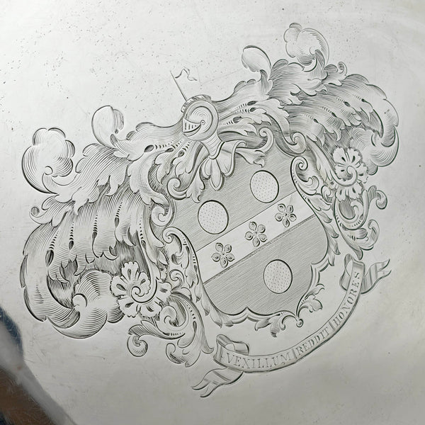 John Mewburn English Sterling Silver Georgian Tray from 1814