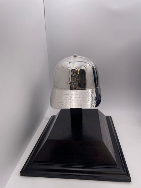 Pair of Sterling Silver Baseball Cap Life Size  One-of-a-Kind By Wallace For Nomar Garciaparra-Boston Red Sox
