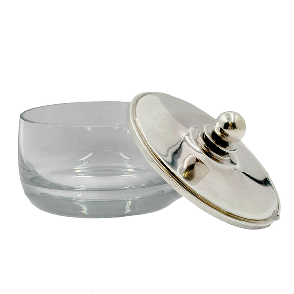 Georg Jensen Sterling Silver and Glass Marmalade/ Honey Bowl/ Jar in Pattern #600C