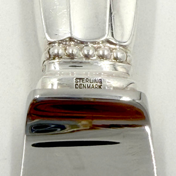 Georg Jensen Set of 18 Sterling Silver Dinner Knives in Acorn Pattern
