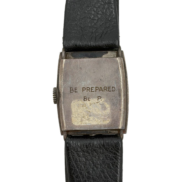Sir Baden Powell Boy Scout Founder Be Prepared Swiss Silver Watch With Leather Band