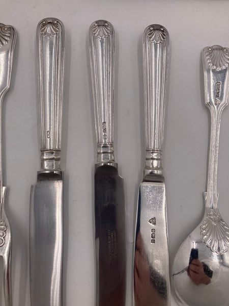 Garrard & Co. Sterling Silver 170-Piece Flatware Set in Shell & Thread Pattern