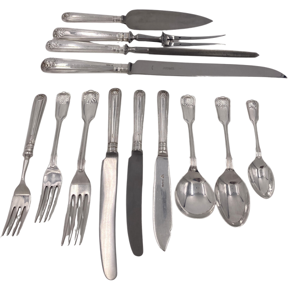 Garrard & Co. Sterling Silver 170-Piece Flatware Set in Shell & Thread Pattern