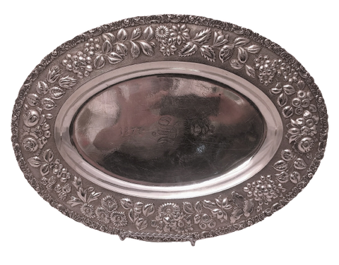 Sterling Silver Centerpiece / Dish/ Bowl in Oval Form by Stieff