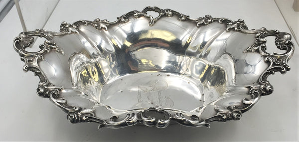 Pair of Wallace Sterling Silver Centerpieces Bowls Possibly in Grande Baroque Pattern