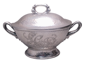 Tiffany & Co Hand Hammered Sterling Silver Japanesque 1879 Tureen With Handles