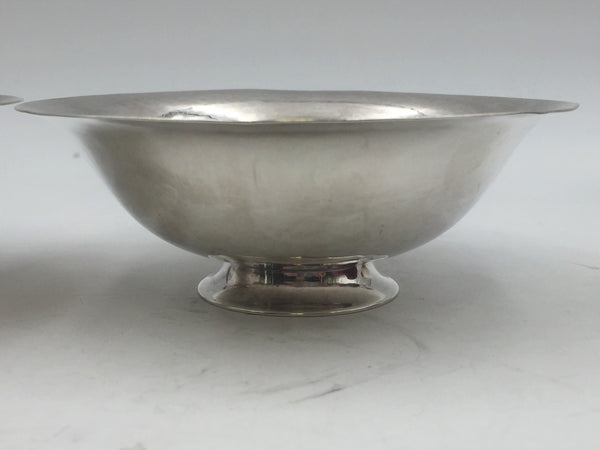 Georg Jensen Pair of Sterling Silver Hand Hammered Mint Dish Bowl 575C