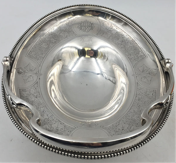 Tiffany & Co. 1860s Sterling Silver Basket Centerpiece Bowl