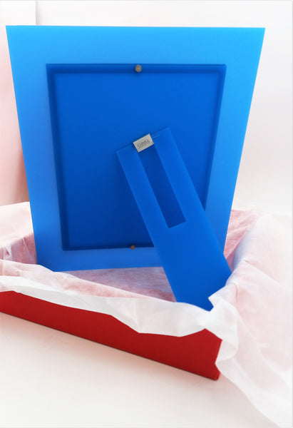Modern Silver & Blue (Possibly) Bakelite 8 x 10 Frame-Brand New in Original Box