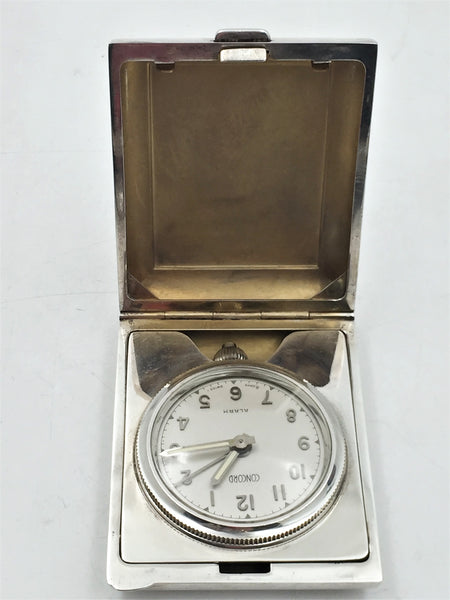 Tiffany & Co. Sterling Silver Foldable Concord Clock from 1920s