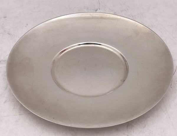 Tiffany & Co. Sterling Silver Cup & Saucer in Mid-Century Modern Style